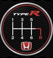 Honda Civic Type R Shift Pattern Decal For Glass Window