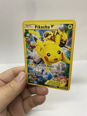 Pikachu V Gold Metal Pokémon Card-Collectible Gift Display！Christmas NICE