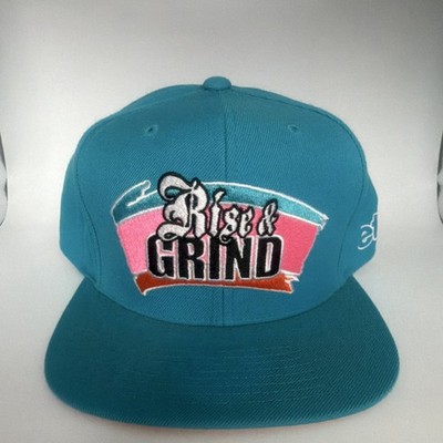 Rise & Grind Spurs Hat err.thang.fresh Snapback Teal Orange Men Throwback