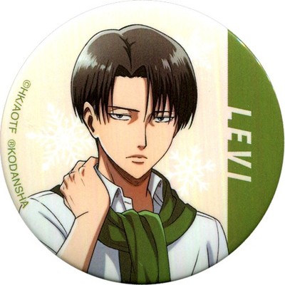 Levi Name enthalten Illustration trägt Schal Ver. AoT Trading Button Japan C516