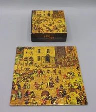Vtg 1972 Springbok 7" Mini Fine Art Puzzle "Detail of Children's Games" PZL7054