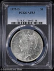 1922-D $1 Peace Silver Dollar PCGS AU 53