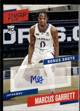 2021 Panini Draft Picks Marcus Garrett Prestige Bonus Shots Auto Kansas M04