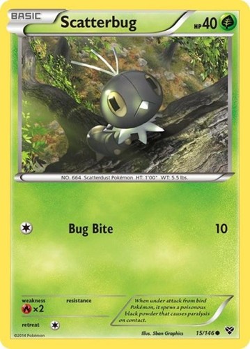 Scatterbug - XYBAS 015 Pokemon - Medium Play