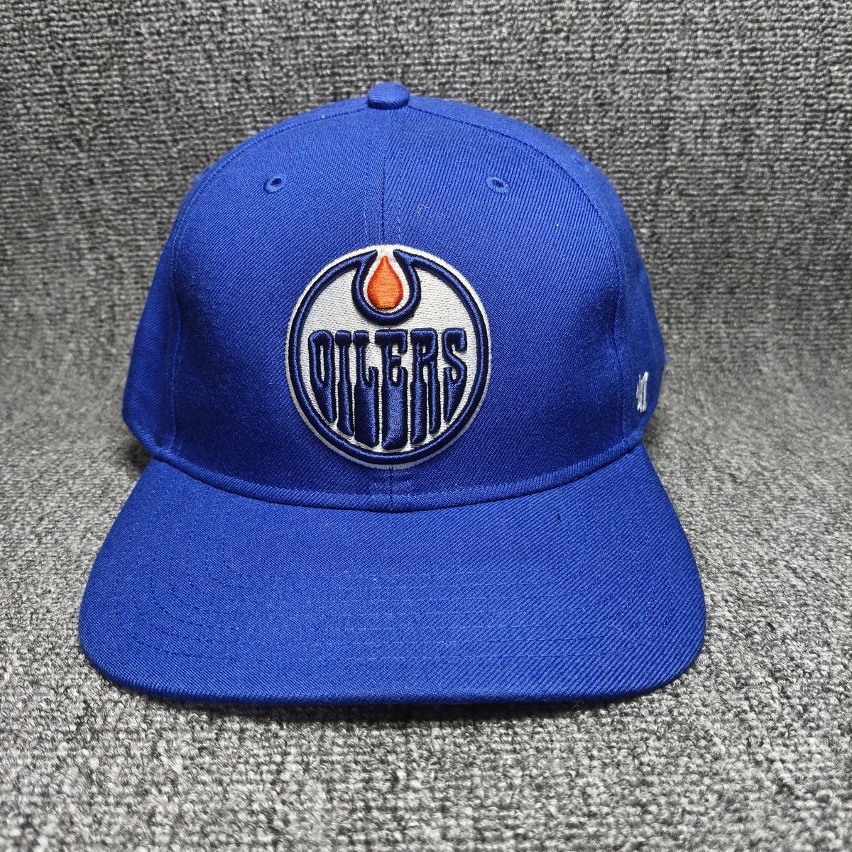'47 Brand Edmonton Oilers NHL Blue Fitted Cap Hat Embroidered Logo