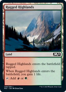 Rugged Highlands #249 - Core Set 2021 - Magic: The Gathering