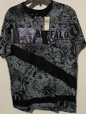 BUFFALO By David Bitton Men's Graphic T-Shirt  Large black GrayNWT)