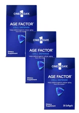 One a Day Age Factor Cell Defense Supplement Healthy Aging, 30 Softgels LOT of 3