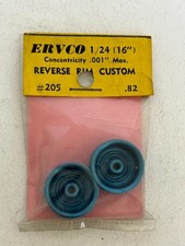 ERVCO Pair Wheels Blue for 1/24 scale slot cars NIB