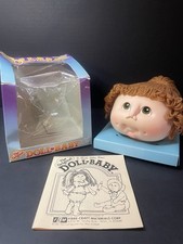 1984 The Original Doll Baby Doll Head Martha Nelson Thomas Ponytail Green Eyes