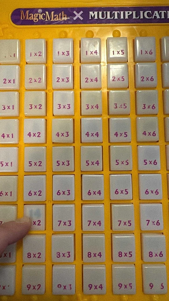 Vintage 1993 Lanard Learning Games Magic Math Press & See - Multiplication - Image 2 of 4