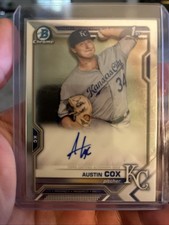 2021 Bowman - Chrome Prospects Autographs Austin Cox #CPA-AC (AU, RC)