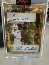 2025 Leaf Metal TRIPLE AUTO Shedeur Sanders,Cam Ward and Gabriel 1/1 Gold Vinyl