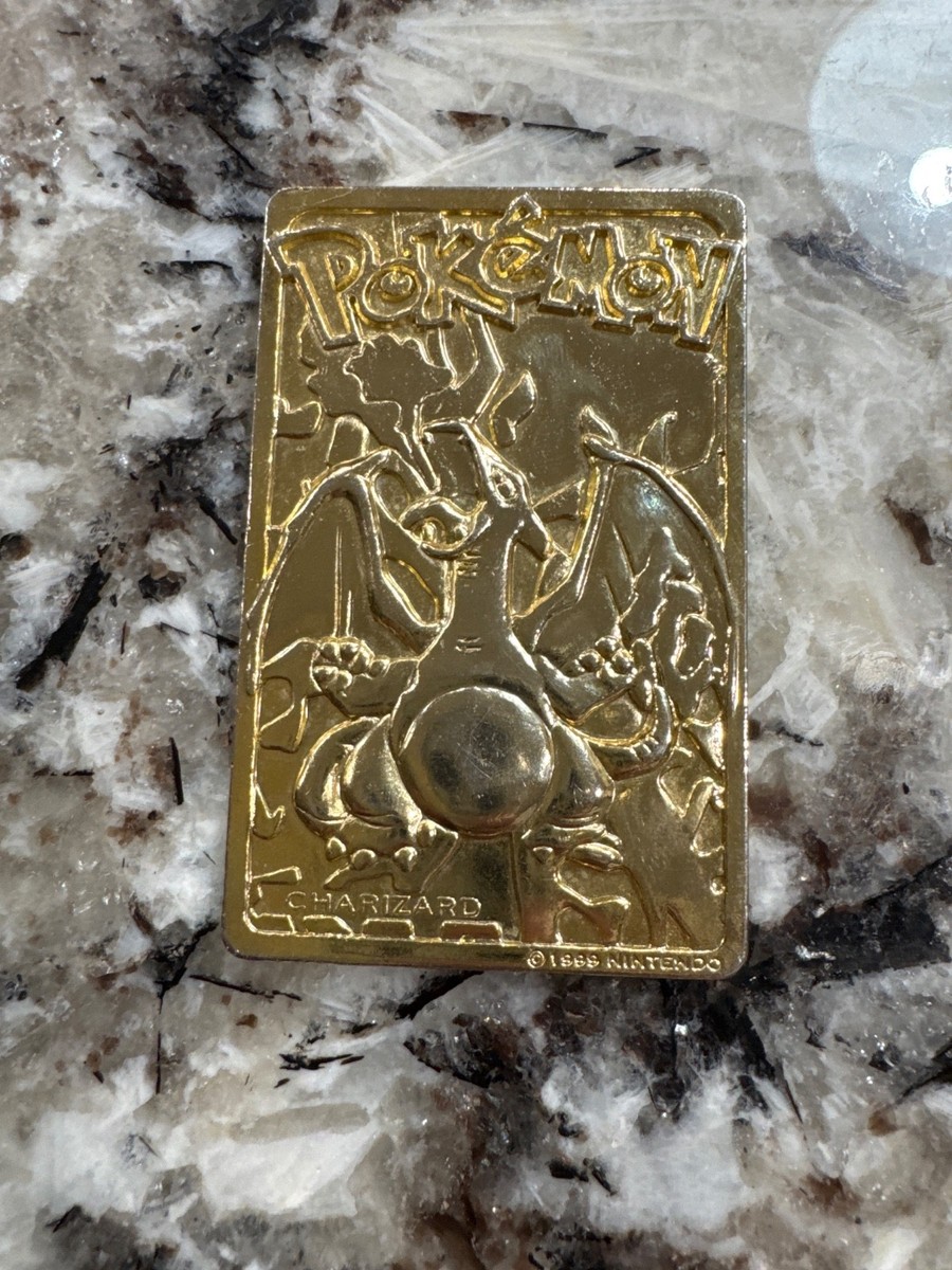 24k gold pokemon card charizard pokemon 1999 23 k gold plated charizard