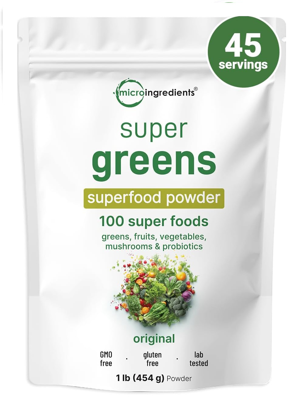 Super Greens Powder, 1lb | 100 Superfood Blend | Daily Green