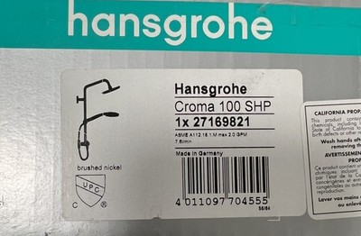Hansgrohe Croma 100 SHP 1x 27169821