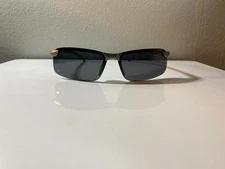 Men's, The Matrix, Neo style sunglasses with gun metal frame & black lenses.