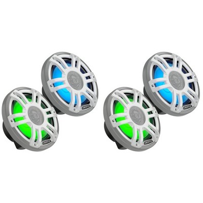 Hertz Marine Audio Bundle   4x HMX 7.7 S-LD-SW 7.7  RGB LED Marine Coaxial Sp...