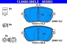 ATE Bremsbelagsatz, Scheibenbremse Vorderachse für MERCEDES-BENZ