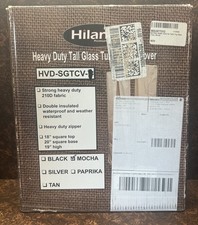 Hiland heavy duty Tall Glass Patio Heater Tube cover Mocha