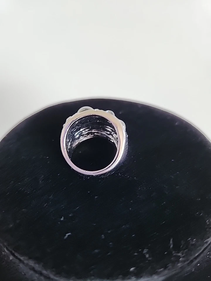 Anillo Lia Sophia de segunda mano tono plata cristal transparente talla 7 Foto 4 de 4