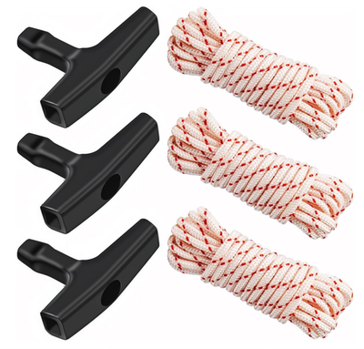#ad 3 Pack 10ft Pull Cord Rope with Handle Starter Rope for Lawn Mower Generator $6.82
