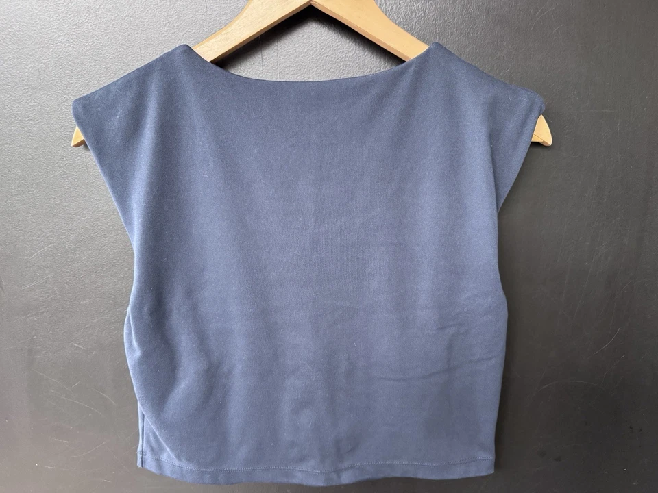 Sutiã acolchoado Jockey azul marinho ajustado top embutido cobertura total tamanho M - Imagem 2 de 4