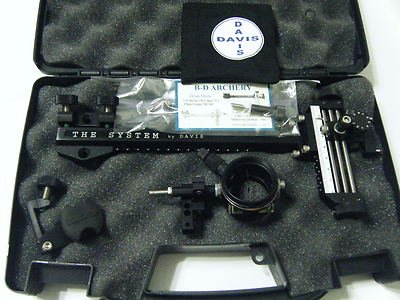 4'' DAVIS TARGET SIGHT- Double knob mnt -black with black knobs-scope .019 green.