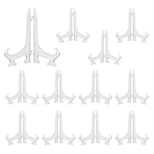 12 Pcs 7 Inch Plastic Easels Plate Display Stand Picture Frame Stand Holder