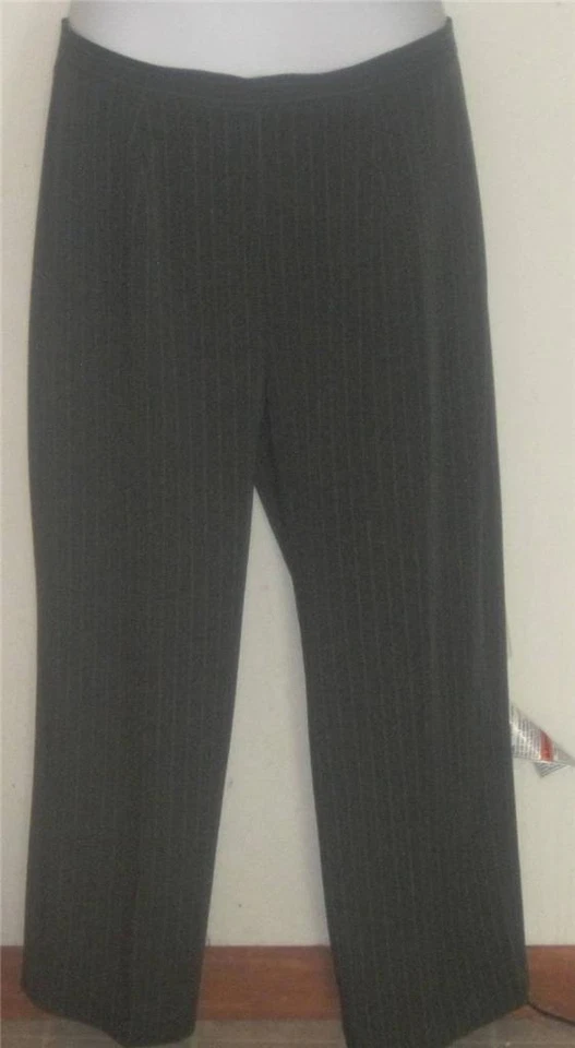 Studio 1940 misses 12 verde tostado a rayas traje chaqueta y pantalón conjunto j91 Foto 3 de 4