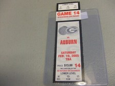 Auburn Tigers vs Georgia Bulldogs (2-19-2005) Basketball Ticket Stub 