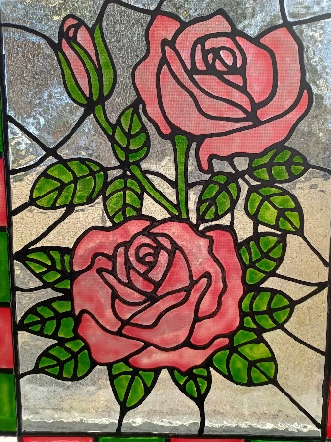 Stained Glass Roses  Stain glass window art, Glass window art, Stained  glass rose