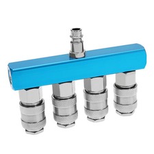 4-Way Air Distributor 1/4 Inch PT Connection - Compressed Air Couplings
