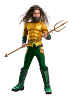 Aquaman Deluxe KostüM Superheld Comic Buch FaschingskostüM Jungen Outfit