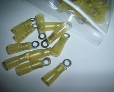 10 Heat Shrink Ring Terminal Connector 12-10 Gauge Ga AWG Car Audio Marine New