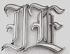 Inland Empire Belt Buckle I E Initials Brushed Metal New Men Women Western Rodeo