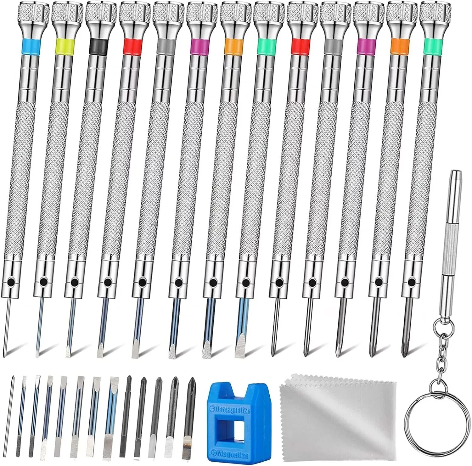 13PCS Professional Watch & Glasses Repair Kit with Micro Precision Screwdrivers