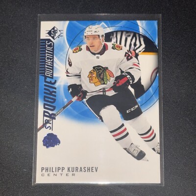Philipp Kurashev Chicago Blackhawks 20-21 NHL SP Rookie Authentics Blue RC  #103