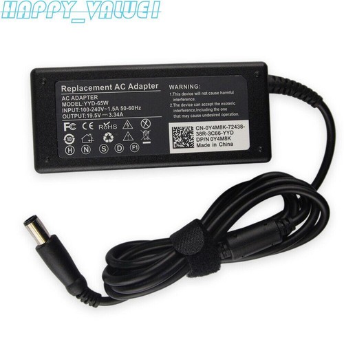 CYD Caricabatterie 65W 19.5V 3.34A Per Notebook Dell - Adattatore AC Con Spina 7.4x5.0mm, Cavo 2.5m - 4