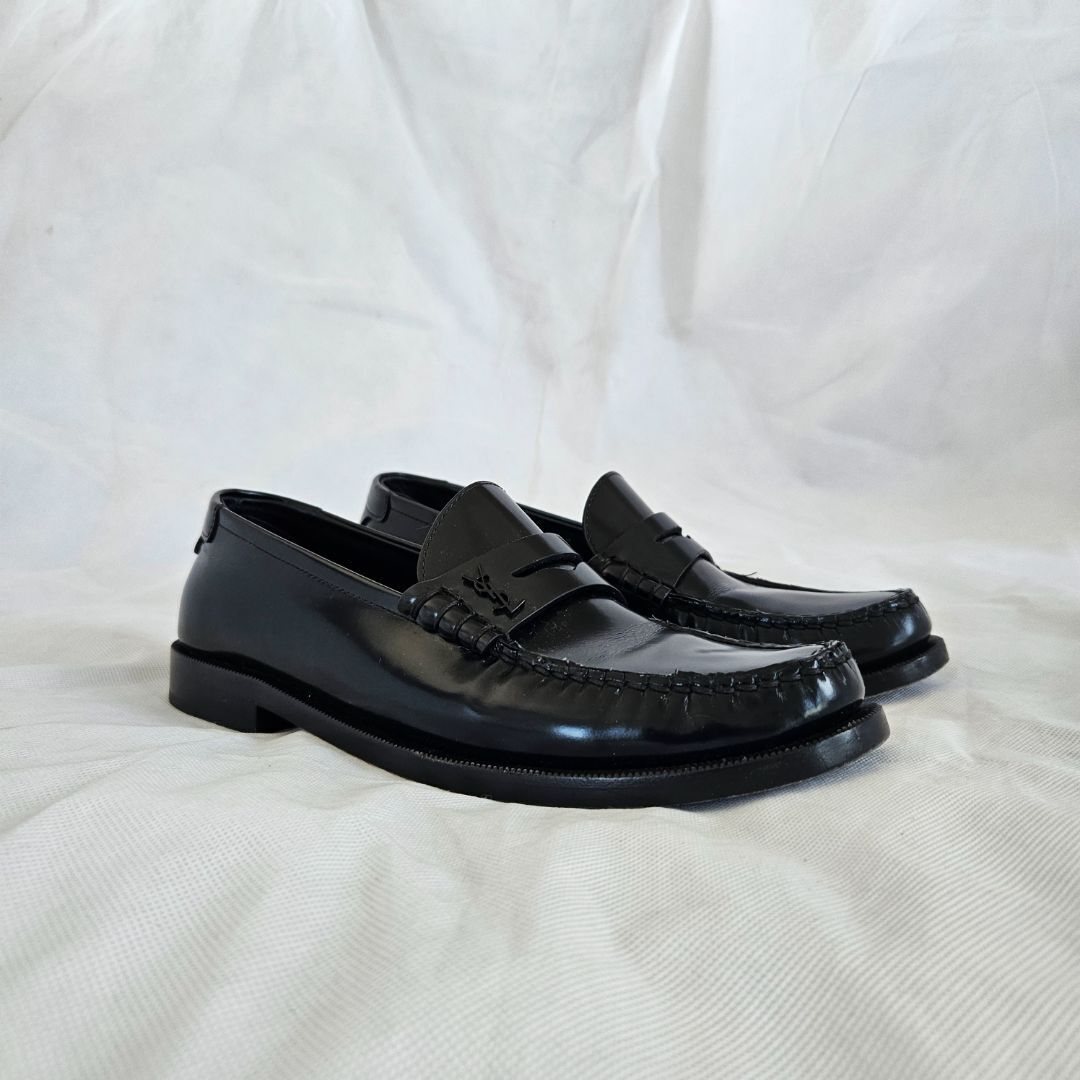 SAINT LAURENT ローファー　38.5 Saint Laurent Monogram Black Leather Loafers, 38.5 | eBay