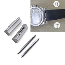 20mm Curved End Links + Spring Link Bars Steel Watch Band Strap Bracelet Links