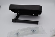 Toilet Paper Holder with Shelf Black Metal Adhesive/Glue OR Screw Mount