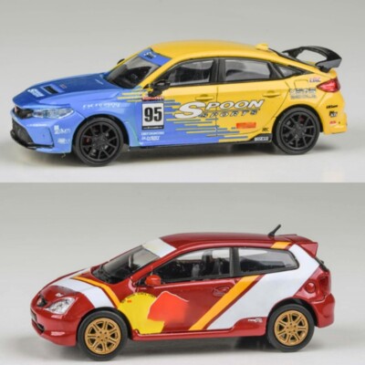 Para64 1:64 2023 Civic FL5 / 2001 Civic EP3 Type R Diecast Model Car