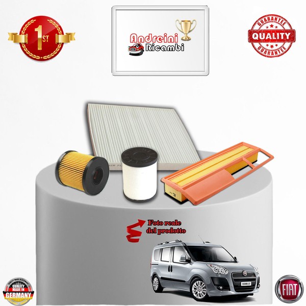 Set Service 4 Filter Fiat Doblo '1.3 Mjt 16V 51KW 70CV 2003-> 2005-image