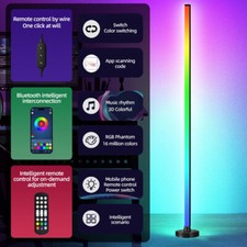47 LED Floor Lamp Corner Light Lamp RGB+White...
