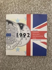 1992 Uncirculated UK Year Set - 9-coin Royal Mint inc EC 50p 1992-93 BU RARE