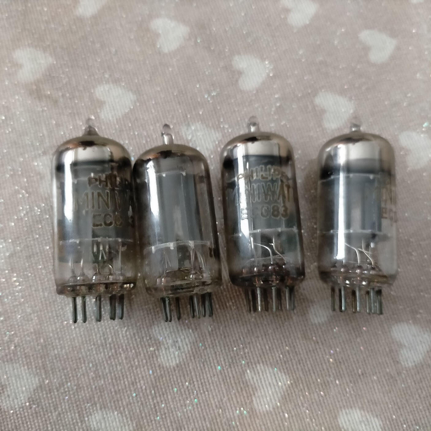 Philips Röhrenventile 4x ECC83 - Top Zustand