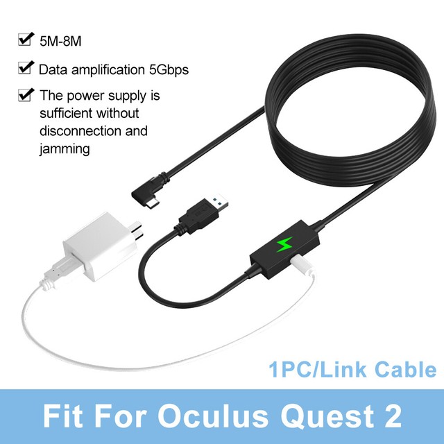 16FT Type A To C Link Cable With Charging Port Compatible for Oculus Quest 2 16FT Type A To C Link Cable With Charging Port Compatible for Oculus Quest 2