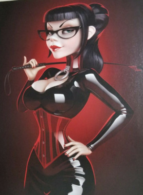 Andrew Hickinbottom MARIA (Based on Serge Birault) Sexy Dominatrix Cartoon PRINT