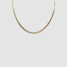 Cubo 26"  4mm Solid 14K Yellow Gold Curb Cuban Link